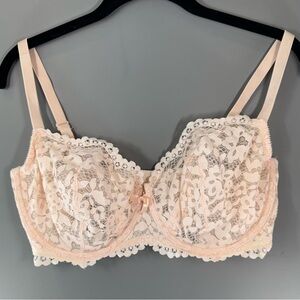 Victoria’s Secret Very Sexy Unlined Lace Bra Vintage-era Blush 38DD